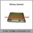 Wholesale Cheap China Army Green Wool Acrylic Polyester Military Blanket