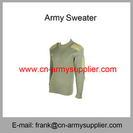 Wholesale Cheap China Military Olive Green Wool Acrylic  Army Police Cardigan