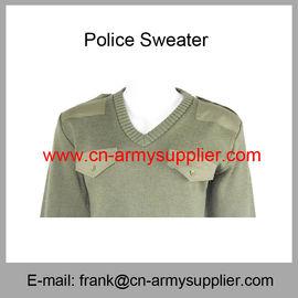 Wholesale Cheap China Military Wool Polyester Police Army Green Jumper