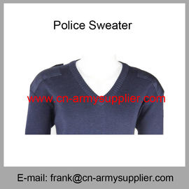 Wholesale Cheap China Military Wool Polyester Police Army Navy Blue Cardigan