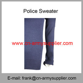 Wholesale Cheap China Military Wool Polyester Police Army Navy Blue Cardigan