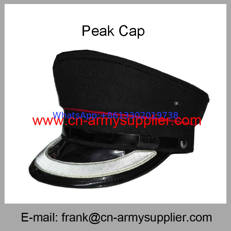 Wholesale Cheap China Military Silver Thread Color Army Police Peak Service Cap