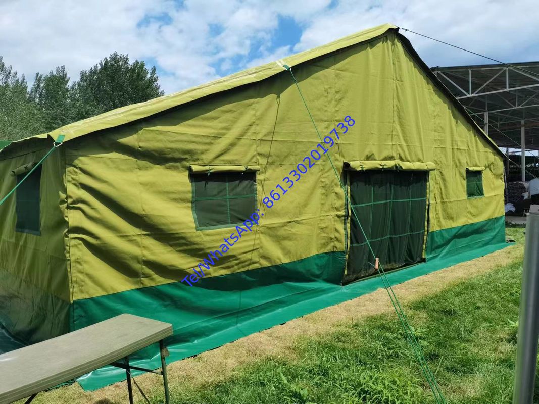 Depends On Different Size Of Military Tent Windows Quantity PVC Ground Sheet 45mm Pole